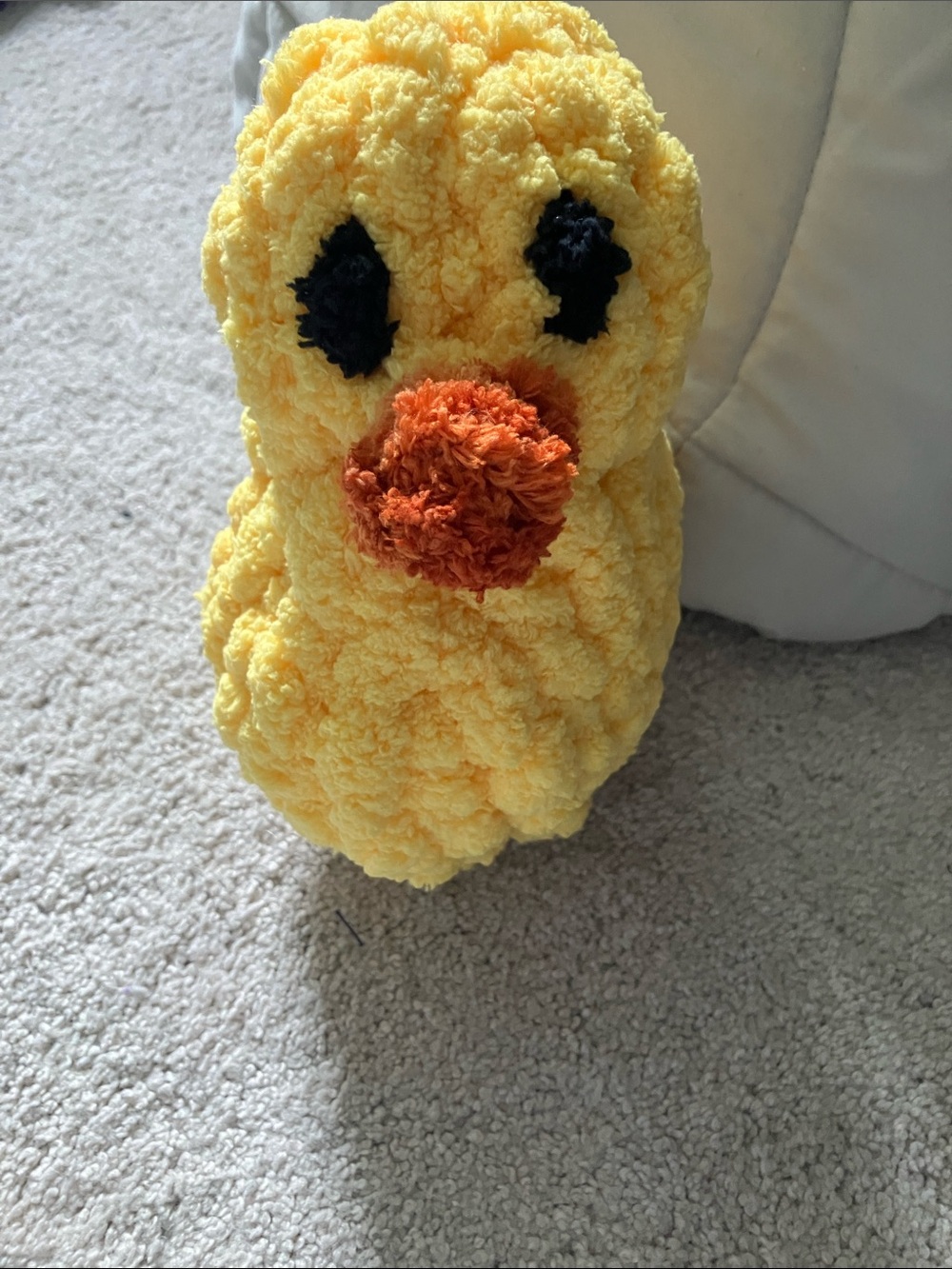 Hand Knit Duck 9 inch Yellow